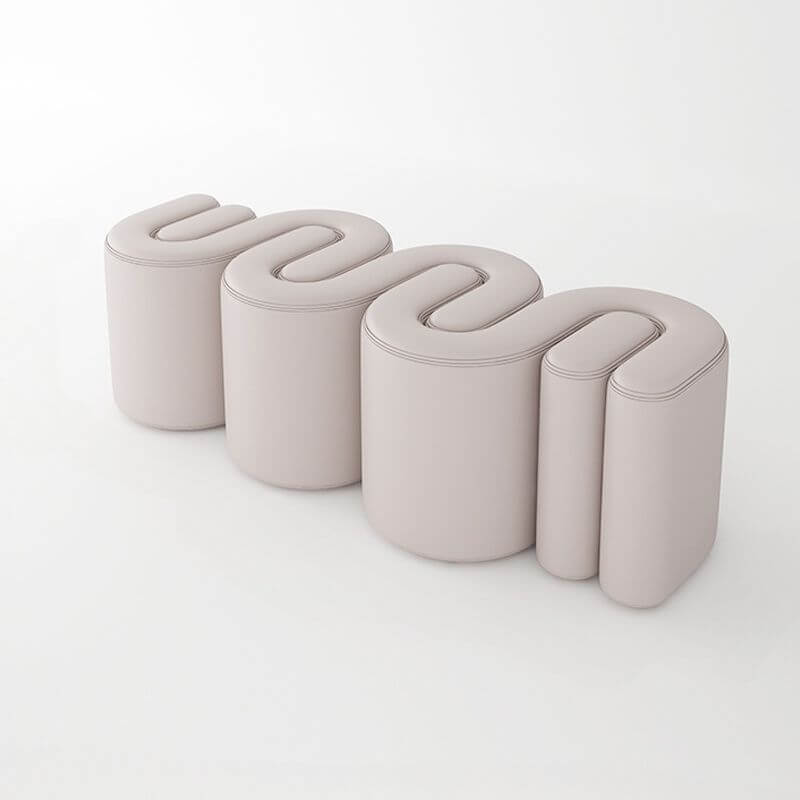 Accent stool in vibrant yellow setting