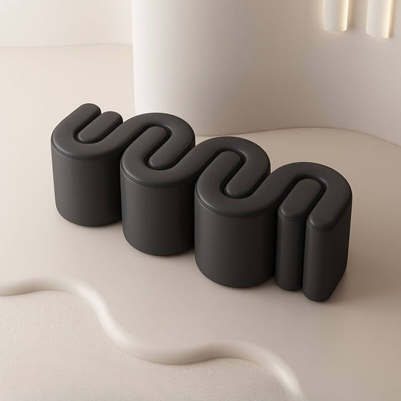 Faux leather upholstery close-up