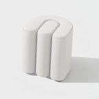 Black accent stool in interior decor