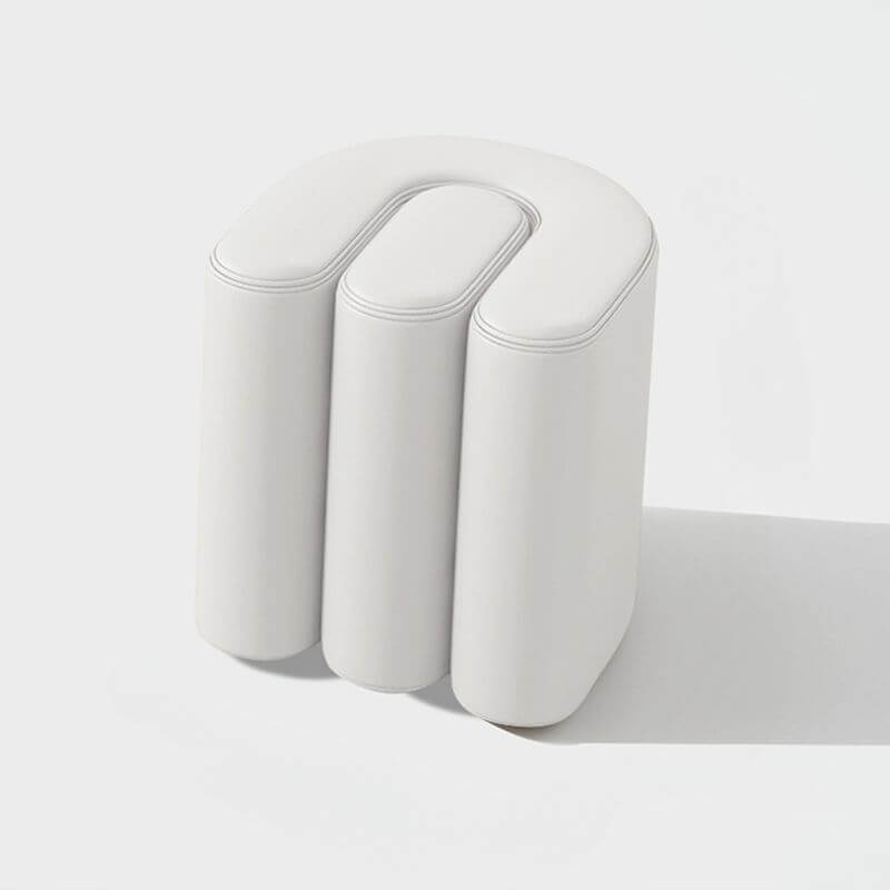 Black accent stool in interior decor