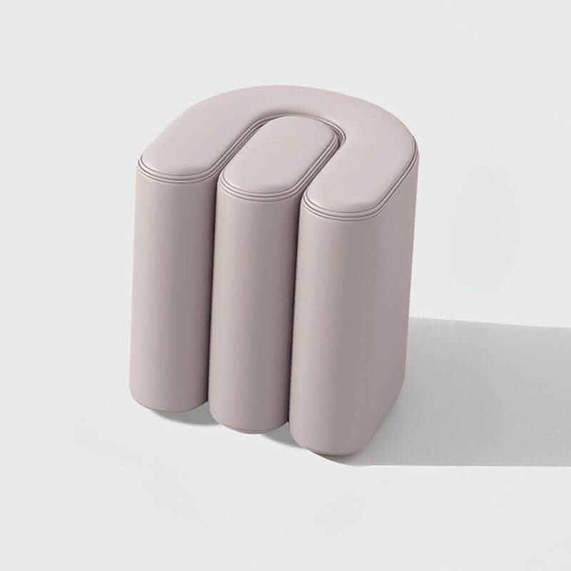 Stylish apricot accent stool