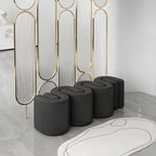 Square wood frame of the accent stool