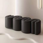 Accent stool in vibrant yellow setting