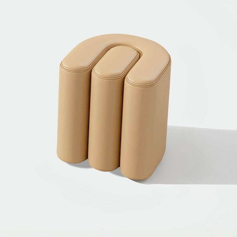 Square wood frame of the accent stool