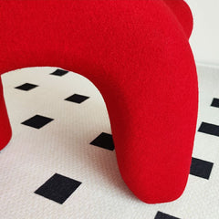 Comfortable upholstered seat of the accent stool