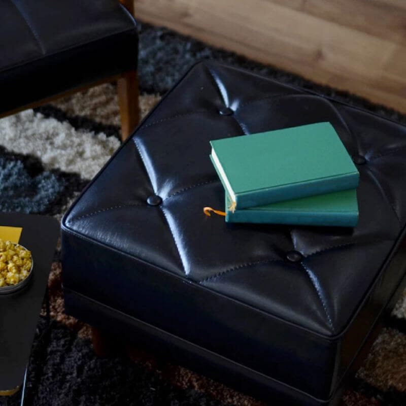 modern accented stool in black Hauptbild