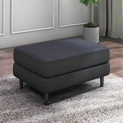 Modern Upholstered Utility Stool in Dark Gray