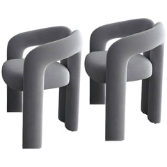 Elegant non-swivel base vanity stool