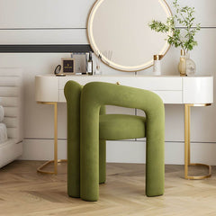 Stylish vanity stool in green color