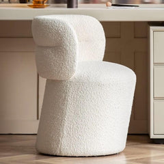 Modern Upholstered Vanity Stool in Beige