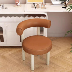 Modern Upholstered Vanity Stool in White