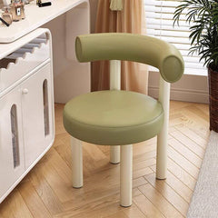 Green Upholstered Stool at Dressing Table