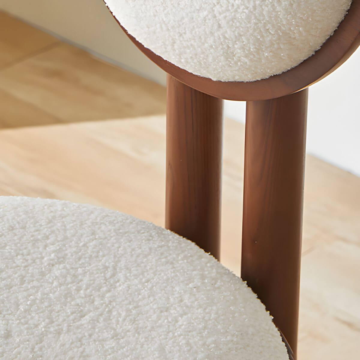 Modern vanity stool front view