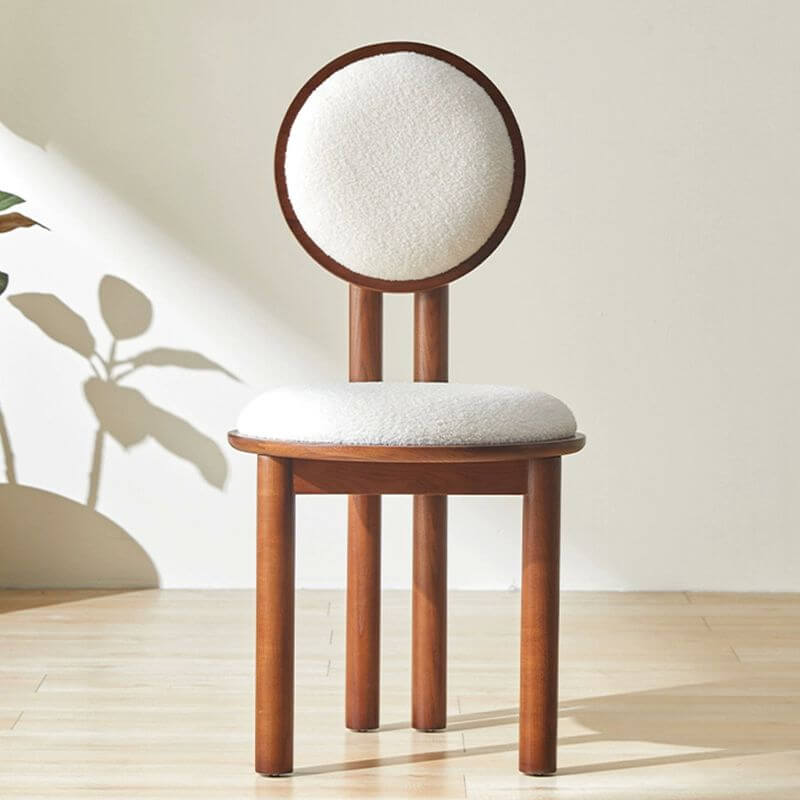 Elegant vanity stool in modern decor