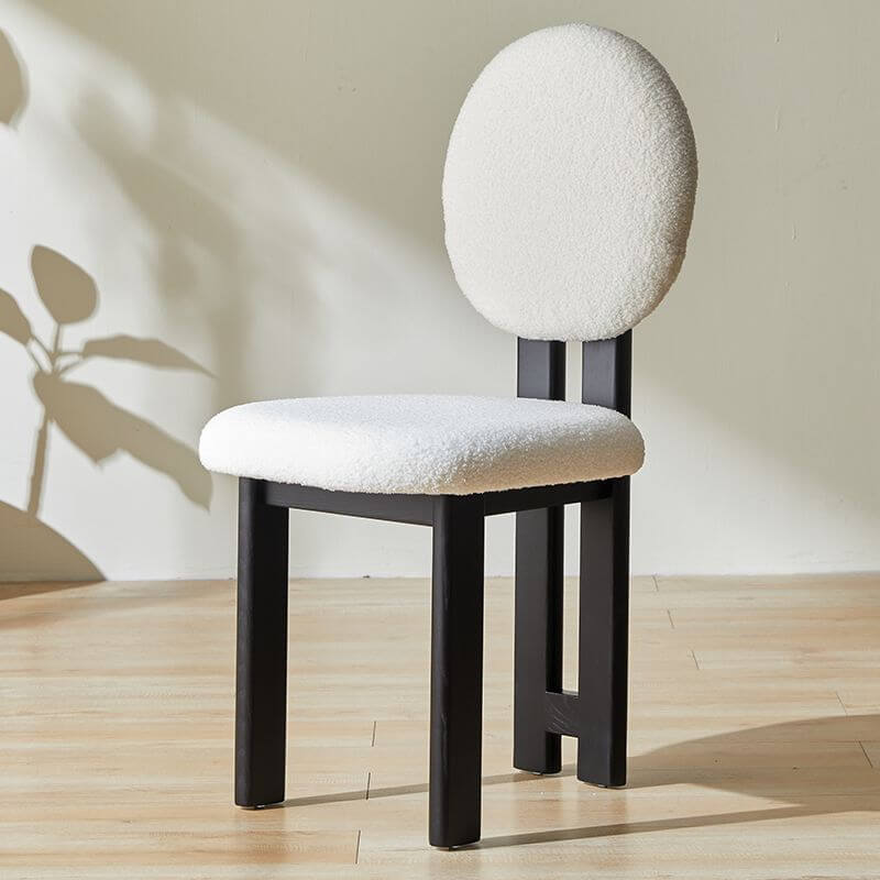 Wood straight legs of vanity stool