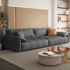 Sofa with pillows in living room