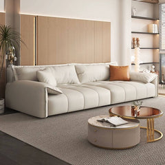 Spacious seating grey chalk sofa