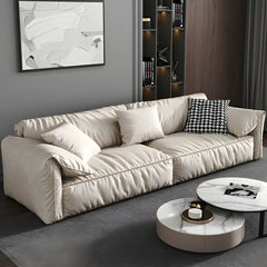 Modern off-white leather sofa