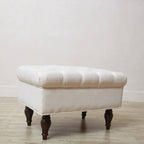 Black legs of modern footstool