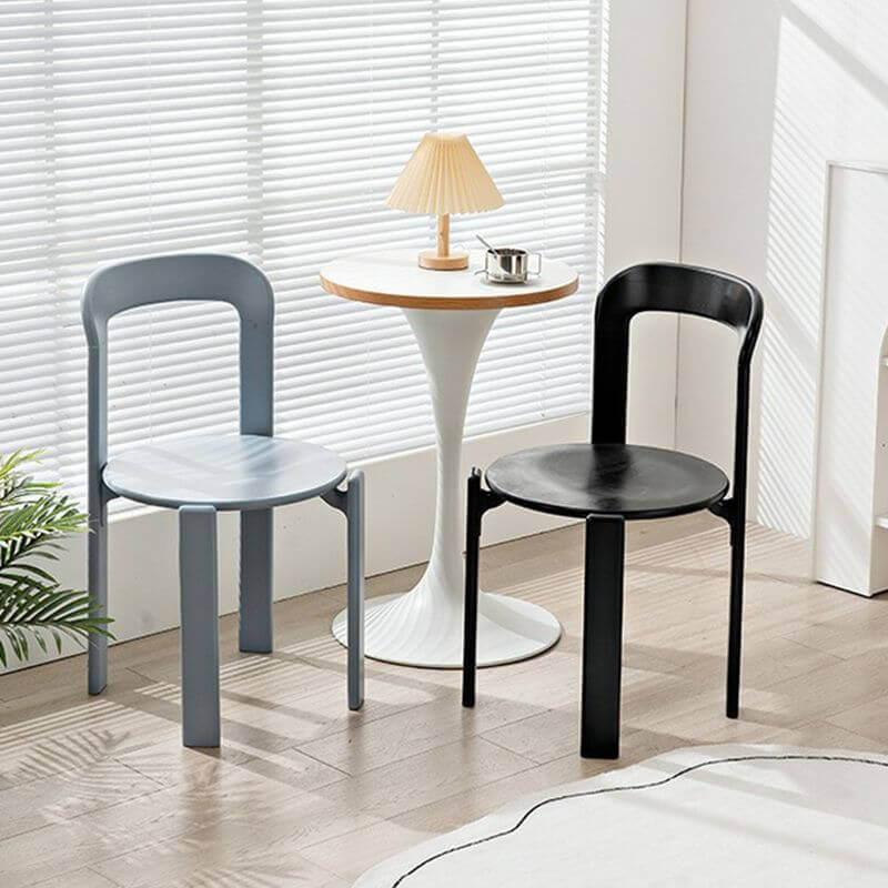 Blue wood accent stool showcasing versatility