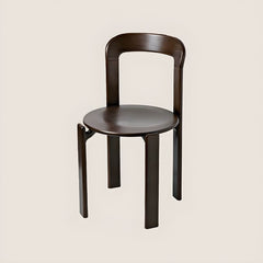 Modern wood accent stool in solid black