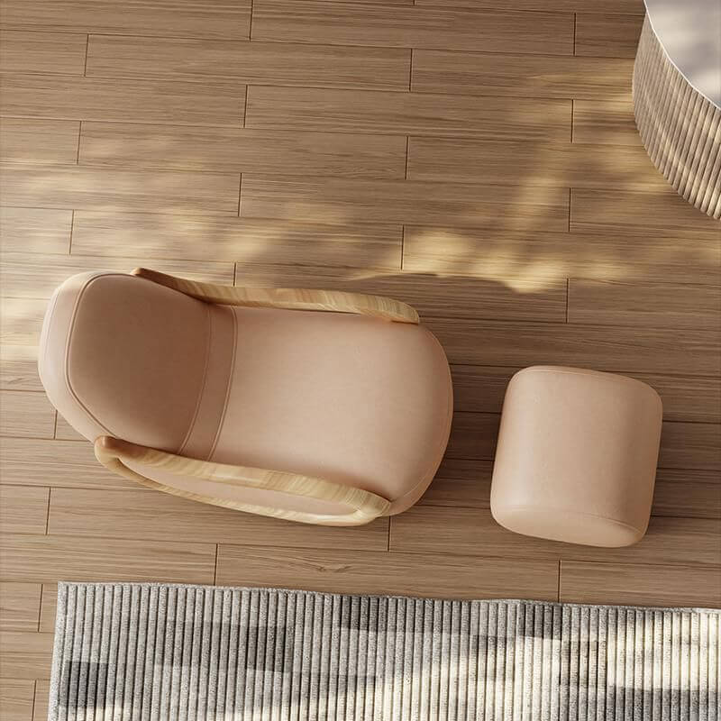 Sleek grey rocking chair designed for comfort