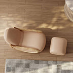 Sleek grey rocking chair designed for comfort