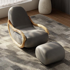 Stylish grey rocking chair for modern interiors