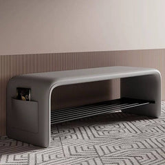 Modernism upholstered sitting bench in Black