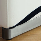 Minimalist cotton blend chair with soft lines