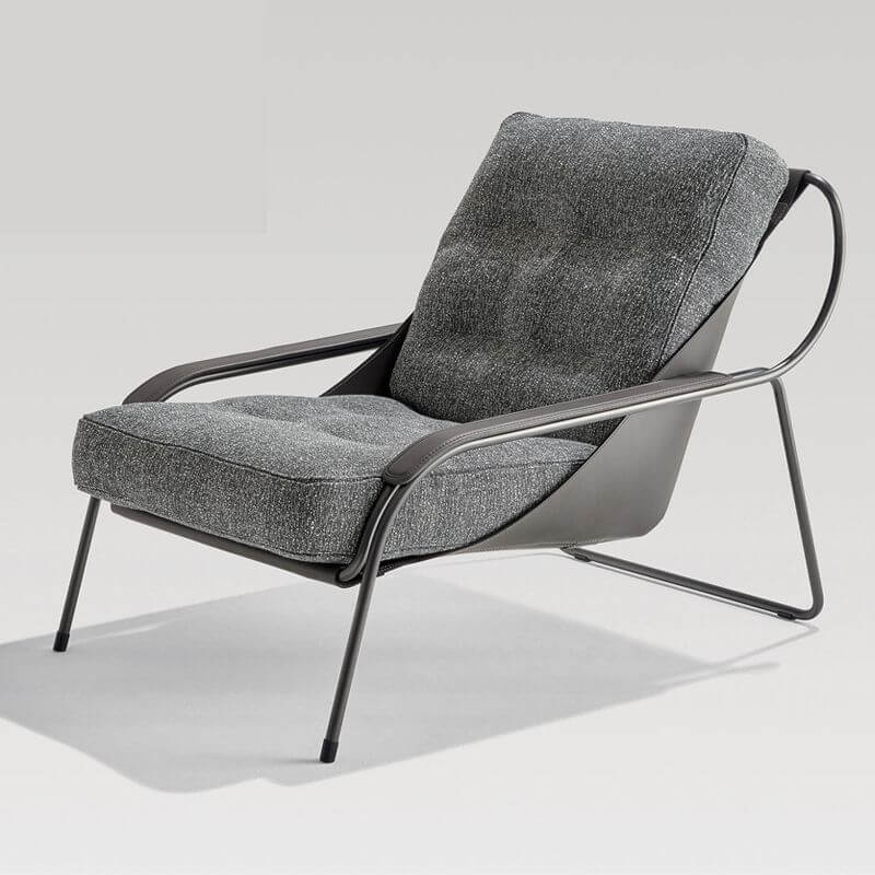 Modish Dove Grey Arm Chair front view