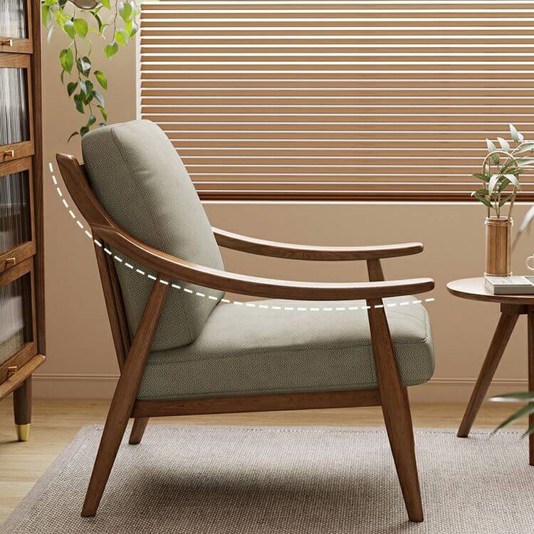 cocoa colored arm chair in living room