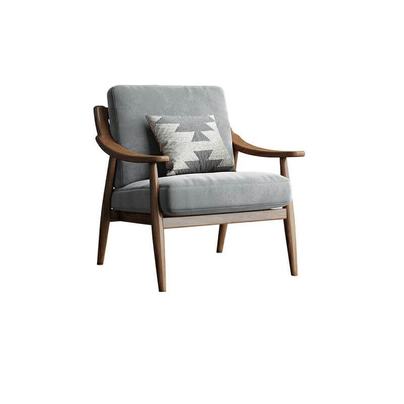 artificial leather arm chair with fixed back