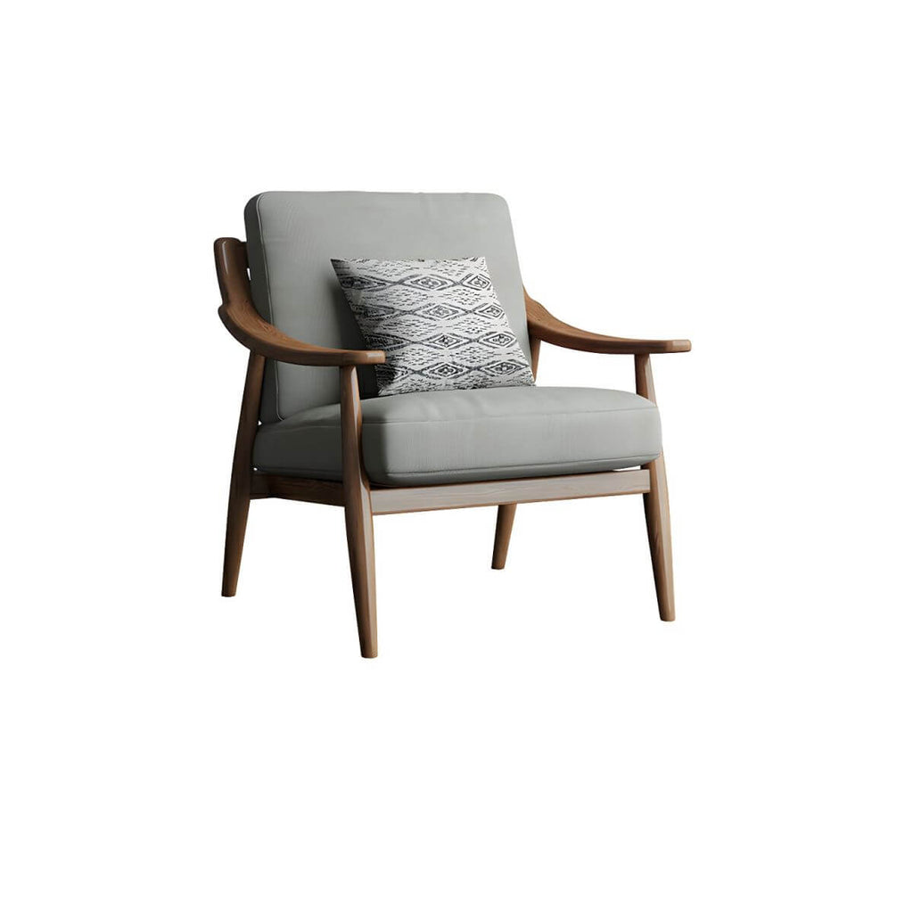 fashionable cushioned arm chair in cocoa color