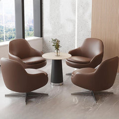 Modish Rotatable Arm Chair in Solid Color