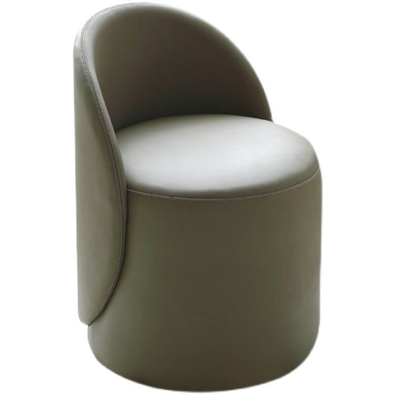 Green upholstered accent stool in modern style