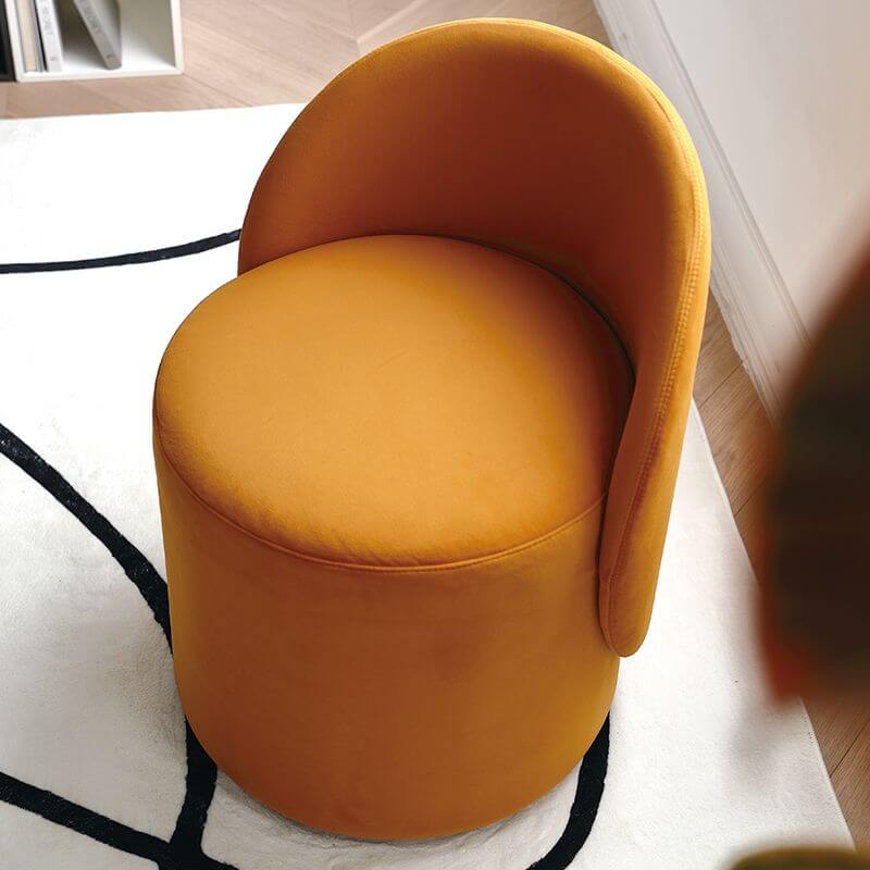 Elegant accent stool enhancing living room decor