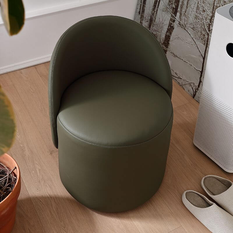 Versatile upholstered stool in home office