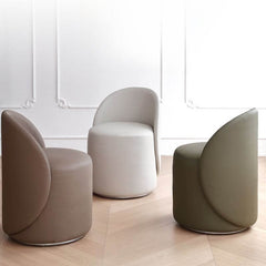 Comfortable upholstered stool in solid colors