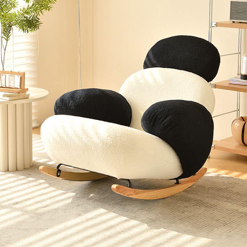 Single-seater rocking chair in vibrant colors