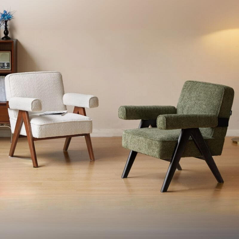 Lime Green Arm Chair in a modern living room