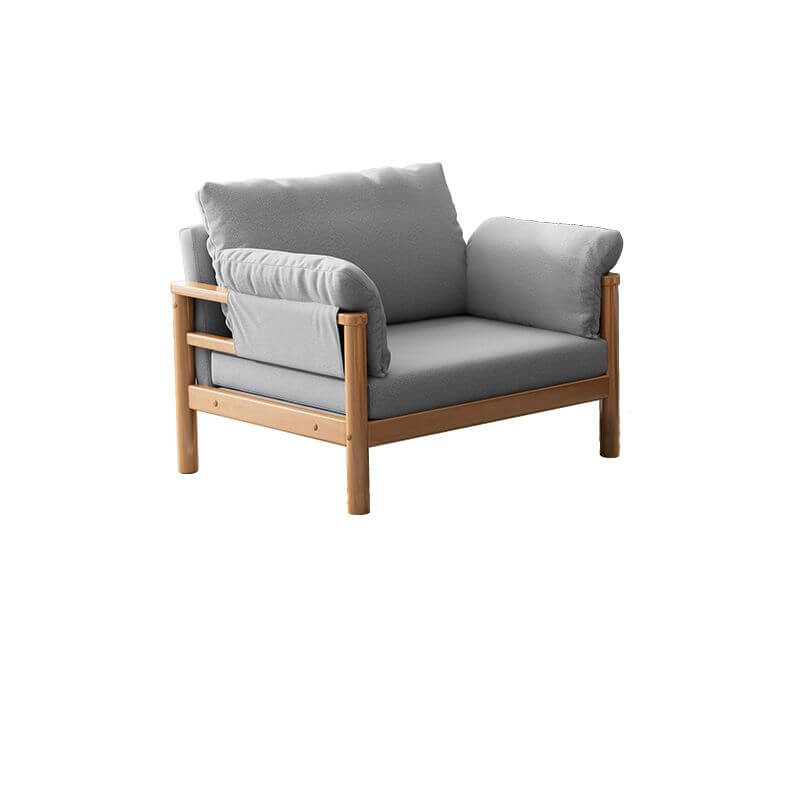 Solid Color Fabric Arm Chair with armrests