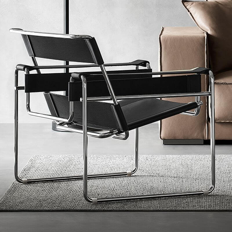 Modish Solid Color Ink Arm Chair front view Main image