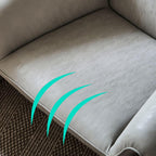 Ivory foam armchair front view