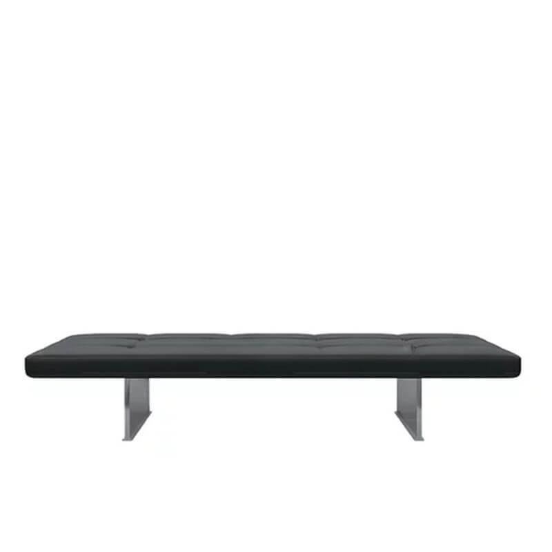 Contemporary double pedestal base bench design