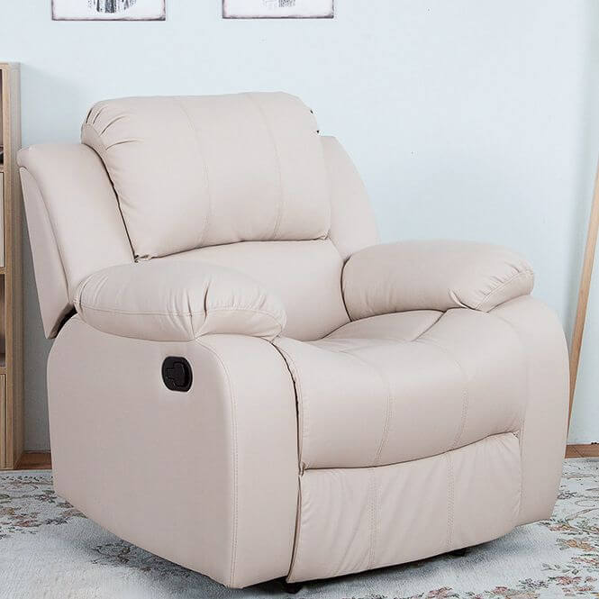 Modish Solid Color Timber Recliner Chair in Black Hauptbild