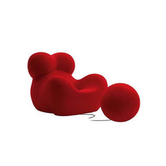 Elegant carmine arm chair design