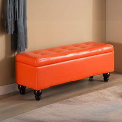 Colorful upholstered utility stool for home decor