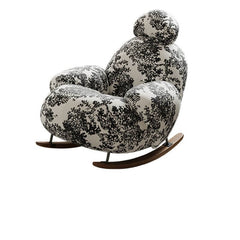 Padded Round Arm Rocking Chair