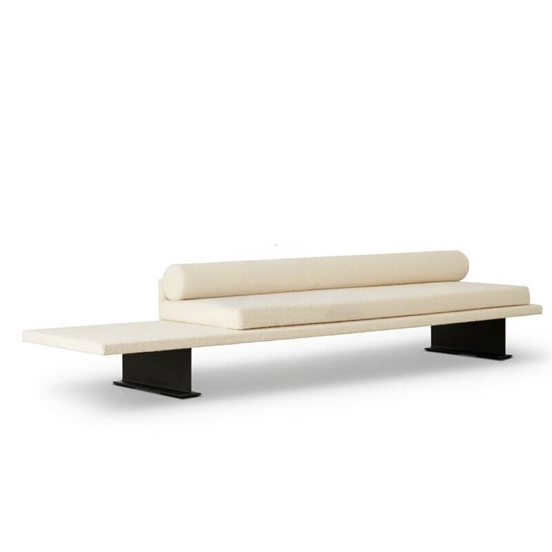 Elegant sitting bench with supportive back